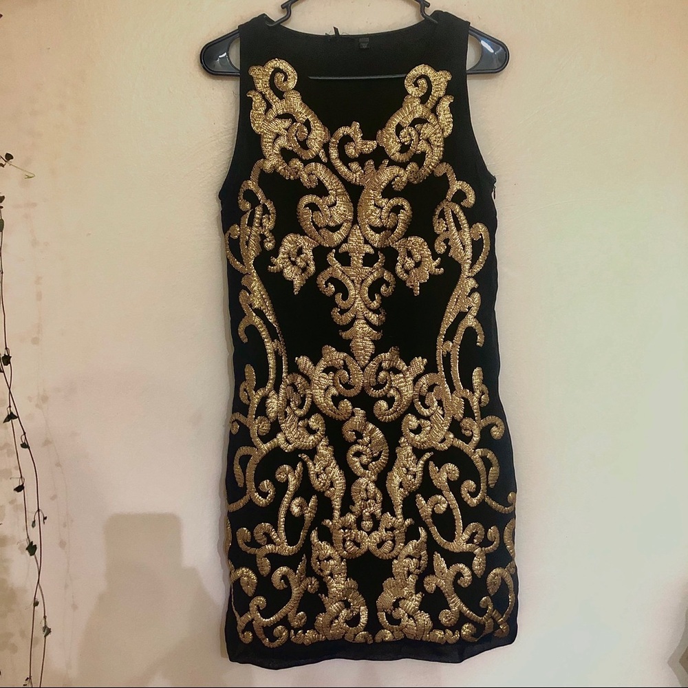 Dex 1963 black sequin mini dress small